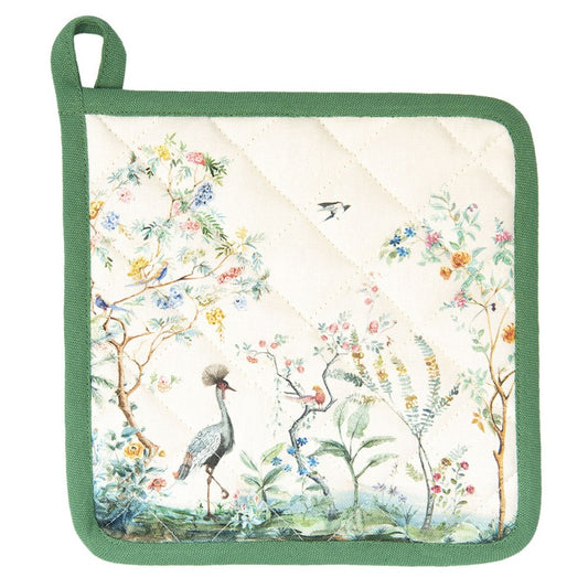 Pannenlap Tropisch beige 20x20cm achterkant