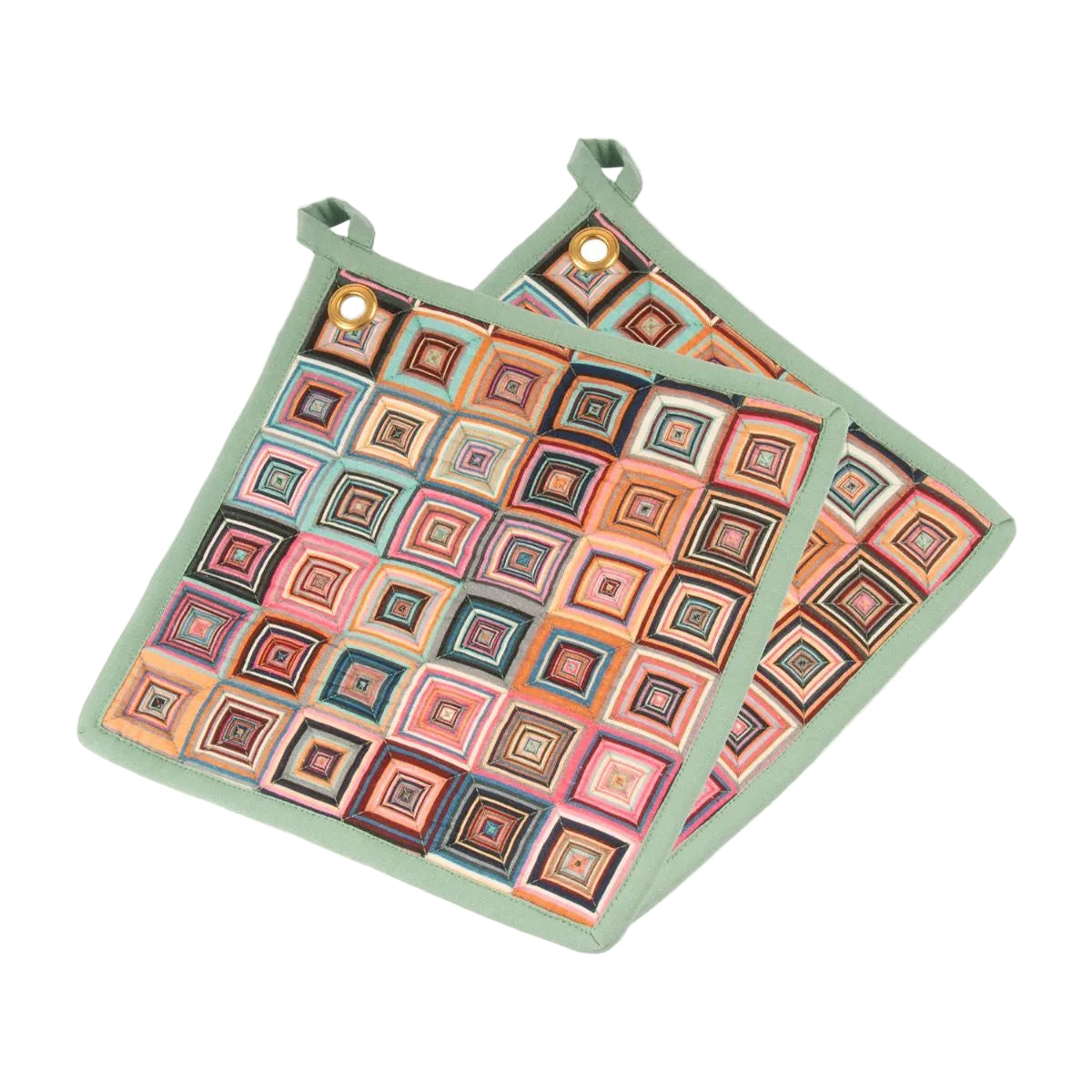 Pannenlappen set-van-2 Colour Blocks 22x22cm