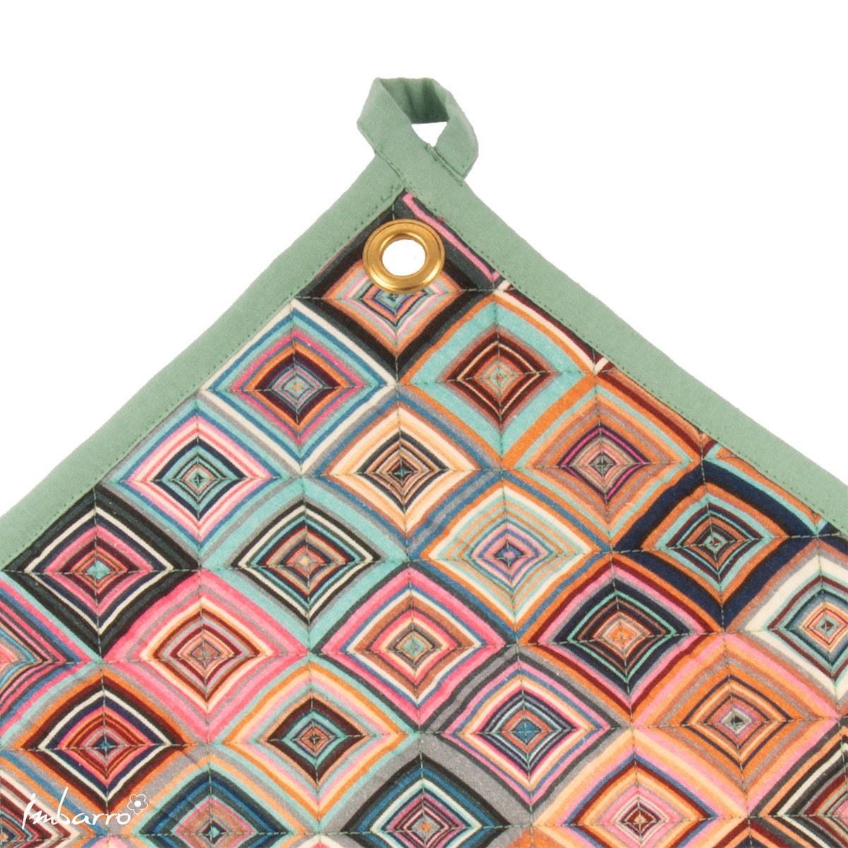 Pannenlappen set-van-2 Colour Blocks 22x22cm detail