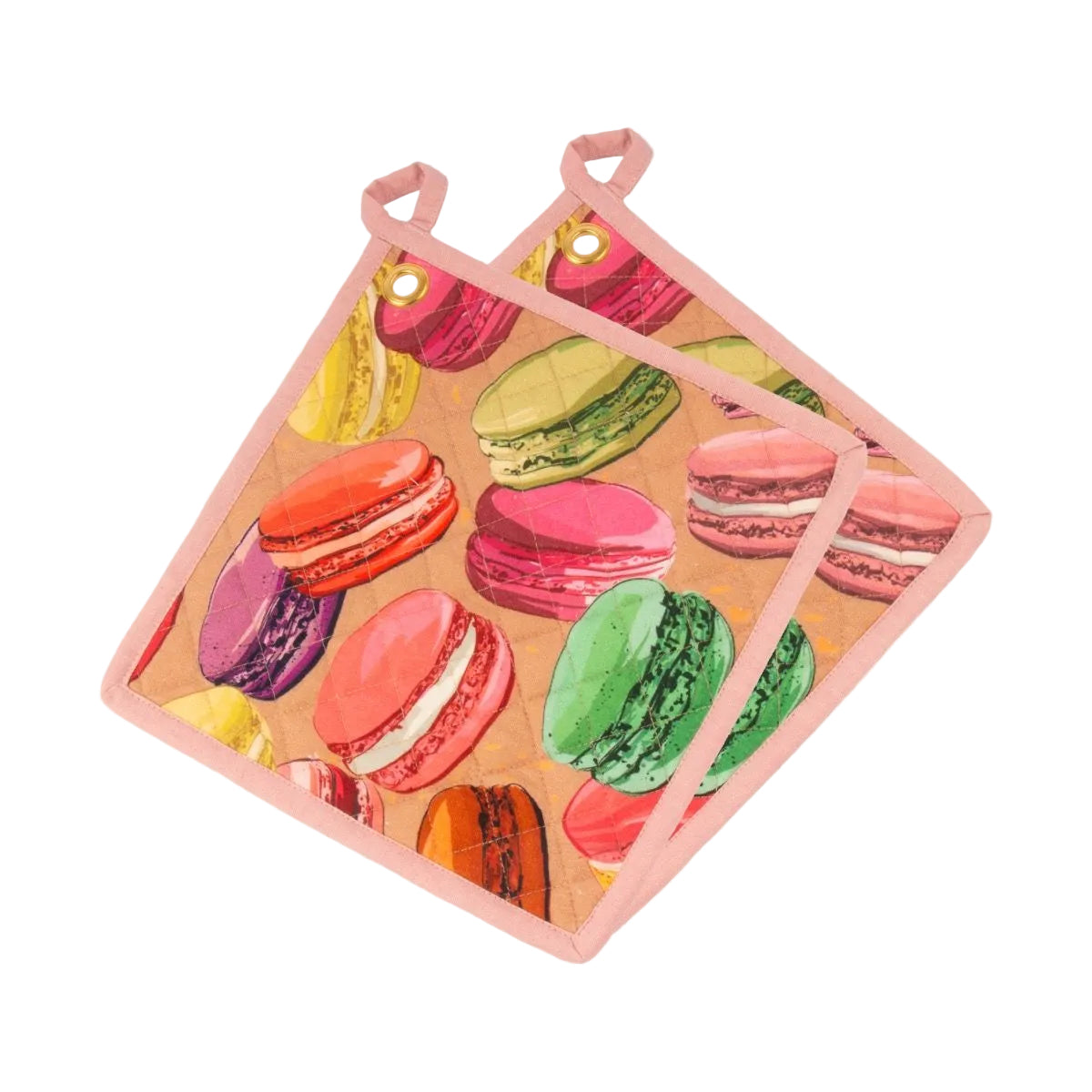 Pannenlappen set-van-2 Macarons 22x22cm