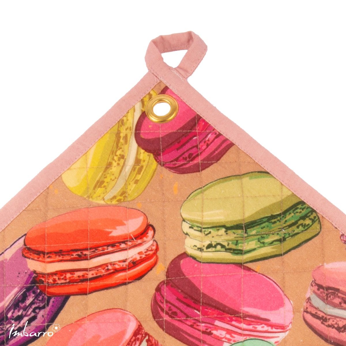 Pannenlappen set-van-2 Macarons 22x22cm detail
