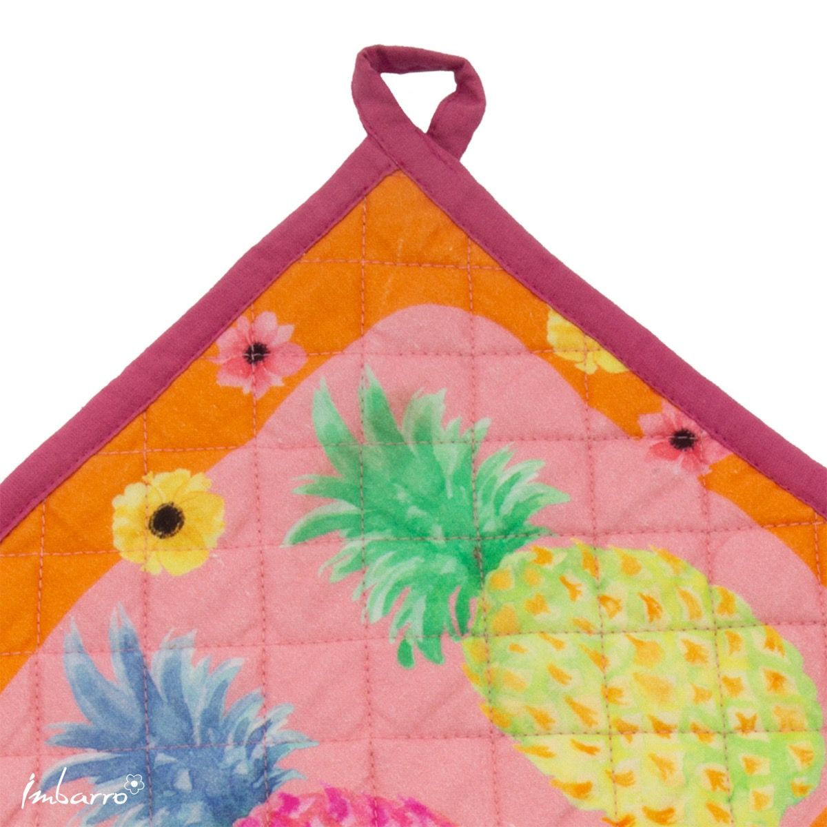 Pannenlappen set-van-2 Pineapple 25x25cm detail