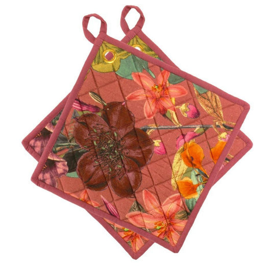 Pannenlappen set-van-2 Feline 25x25cm