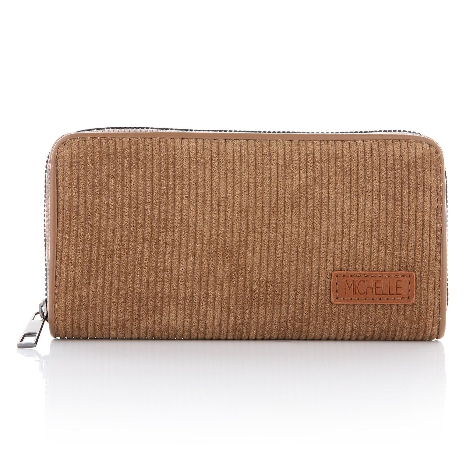 Portemonnee Corduroy camel 20x10cm
