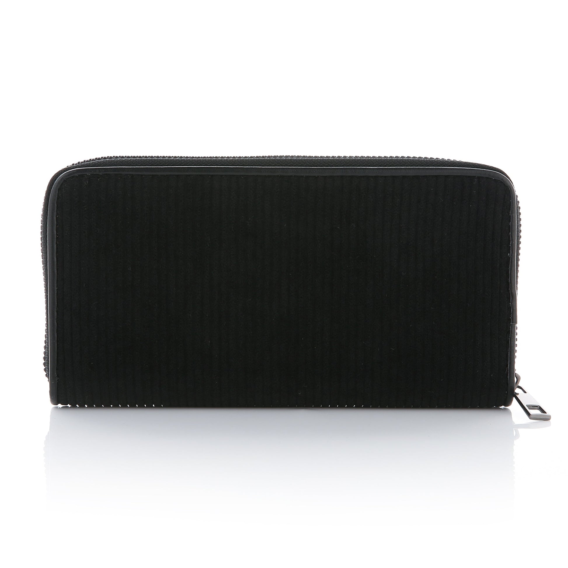 Portemonnee Corduroy zwart 20x10cm achterkant