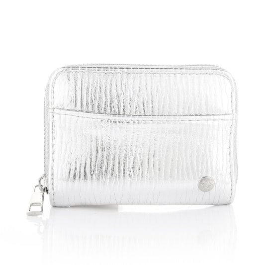 Portemonnee Glam zilver 12x9cm