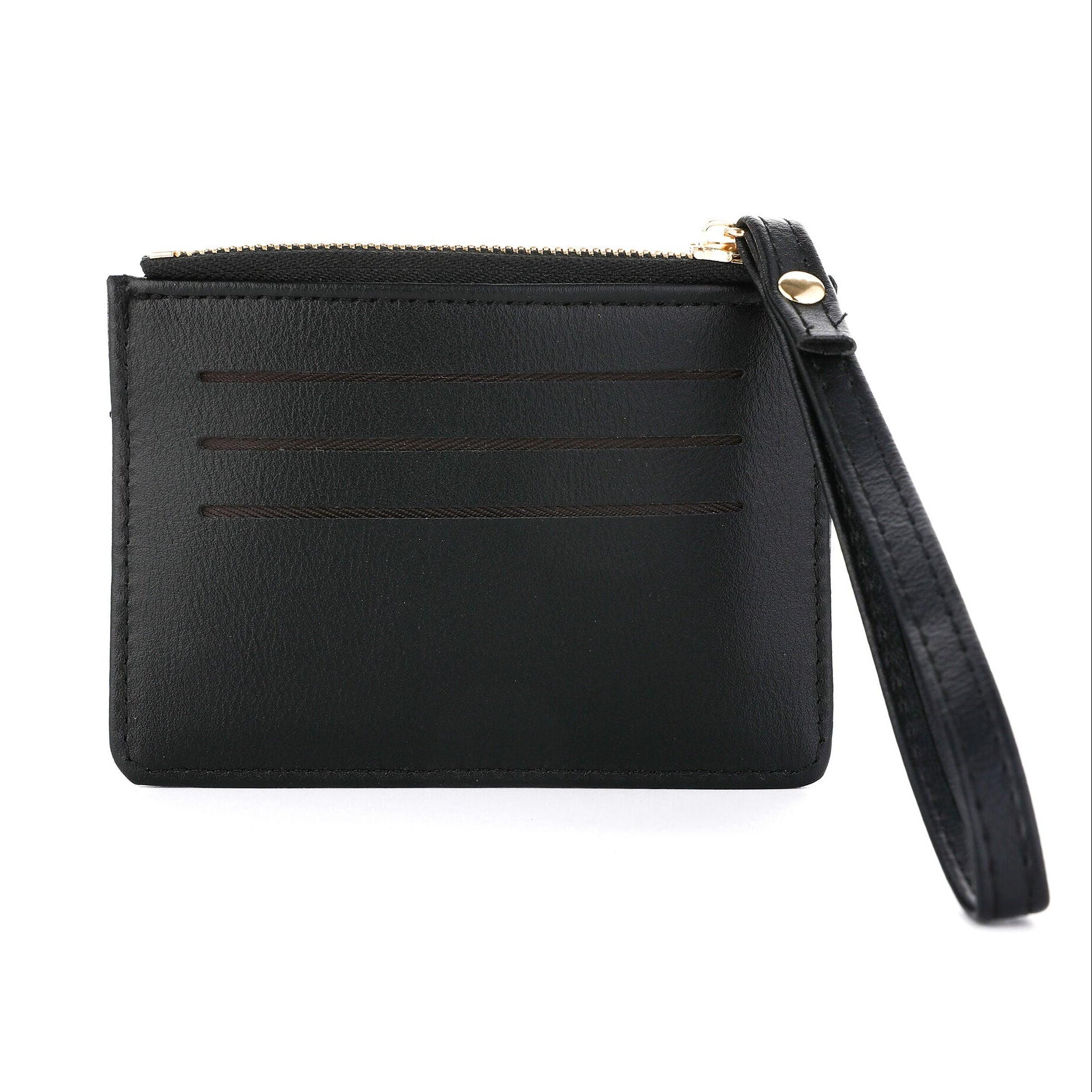 Portemonnee Happy Face black 12x9cm achterkant