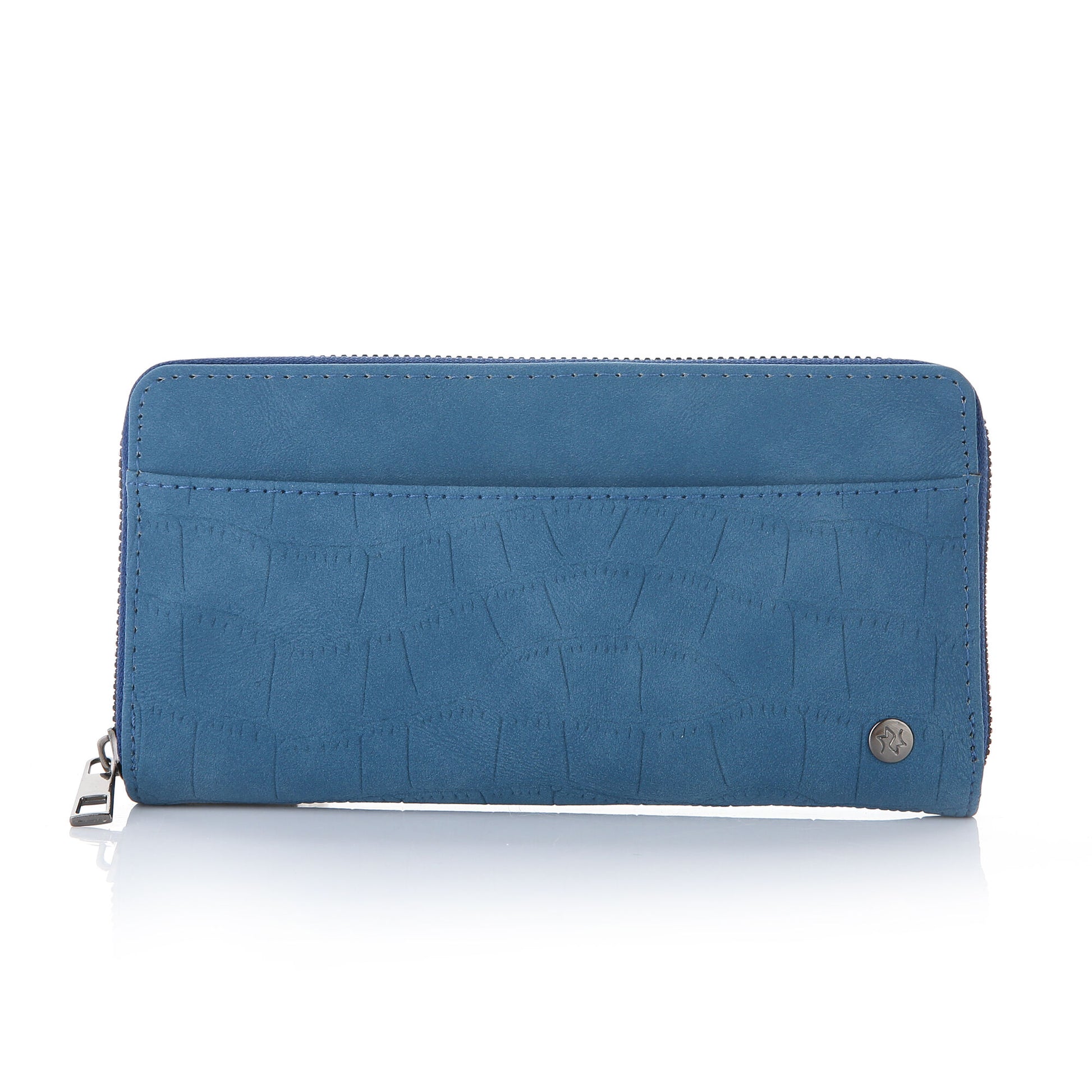 Portemonnee Klassiek Croco blauw 20x10cm