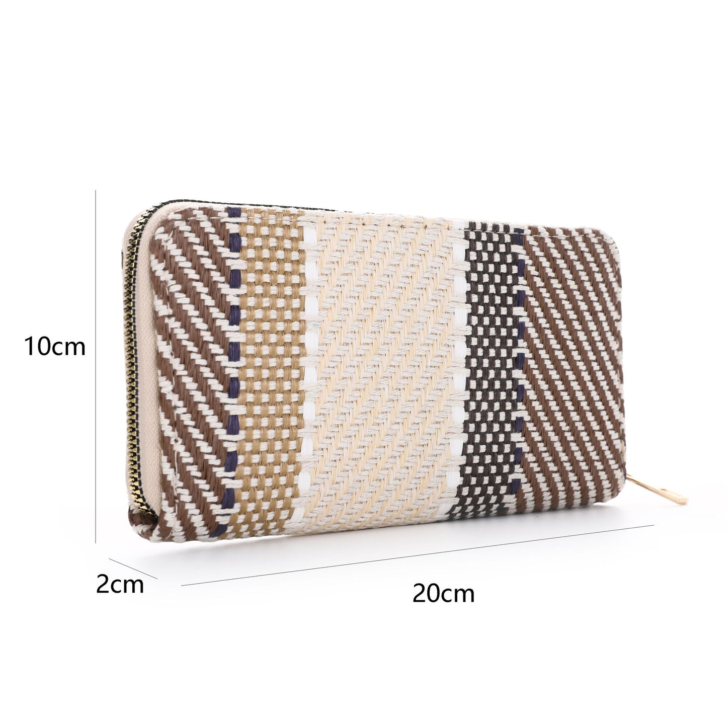 Portemonnee Klassiek Zomer bruin 19x10cm maat