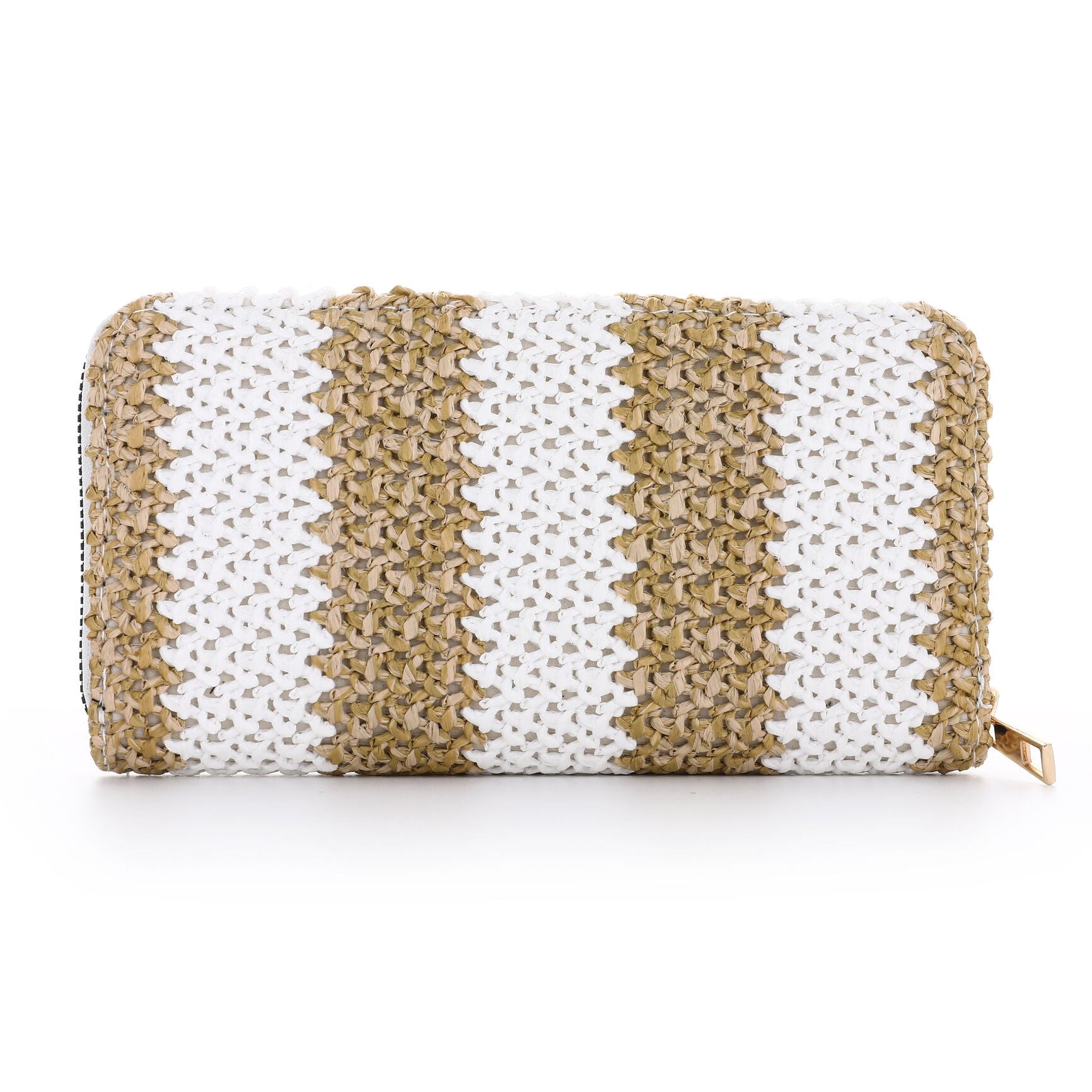 Portemonnee Klassiek Zomer wit beige 20x10cm