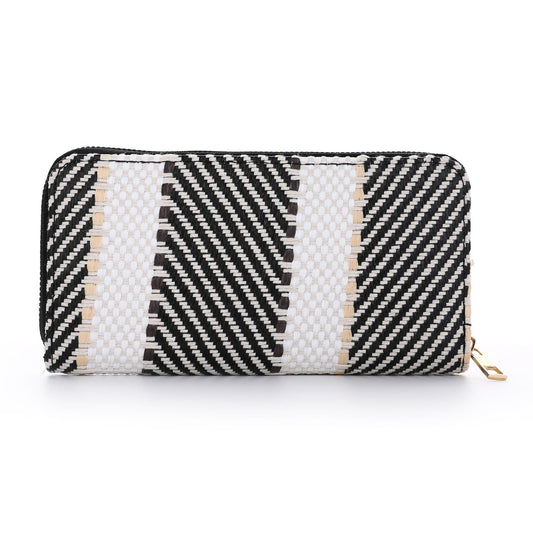 Portemonnee Klassiek Zomer zwart wit 20x10cm