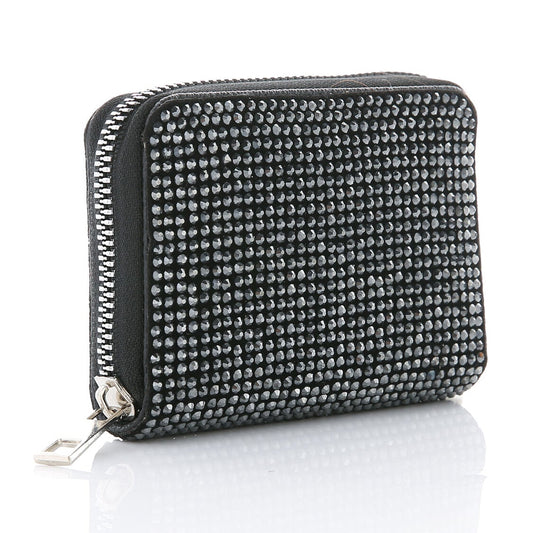 Portemonnee Sparkling black 11x8cm achterkant