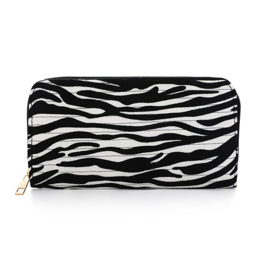 Portemonnee Zebra zwart wit 20x10cm