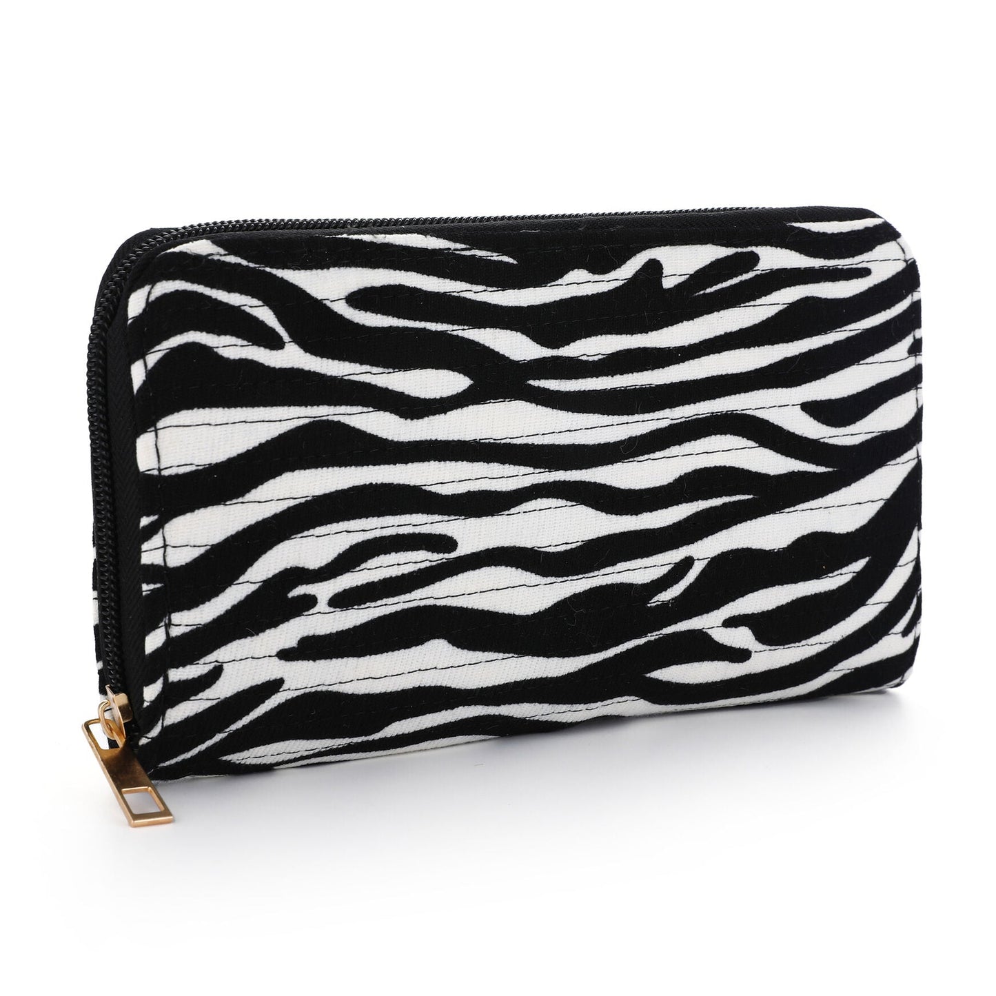 Portemonnee Zebra zwart wit 20x10cm schuin