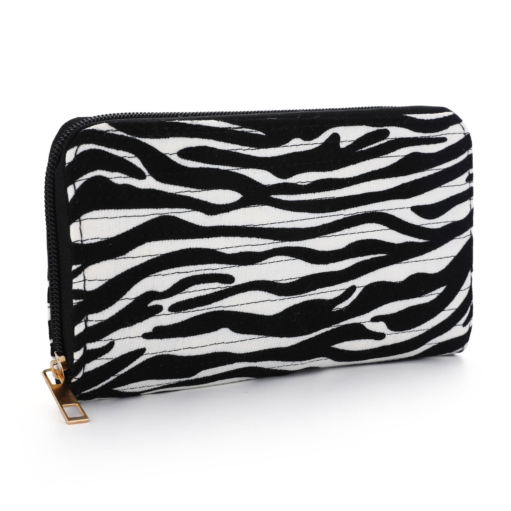 Portemonnee Zebra zwart wit 20x10cm schuin