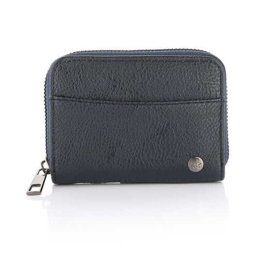 Portemonnnee met rits blauw 12x9cm