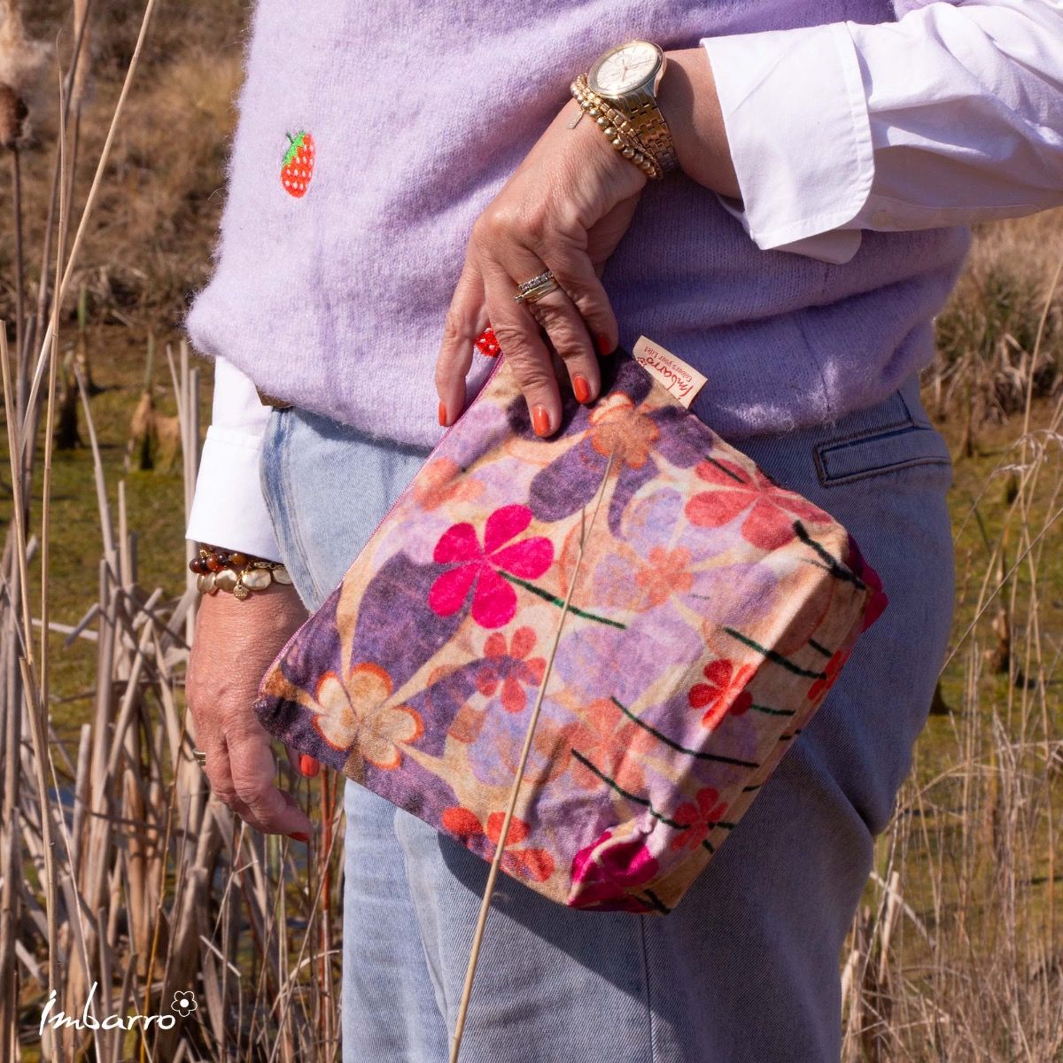 Pouch Flowers Kiran 25x25cm