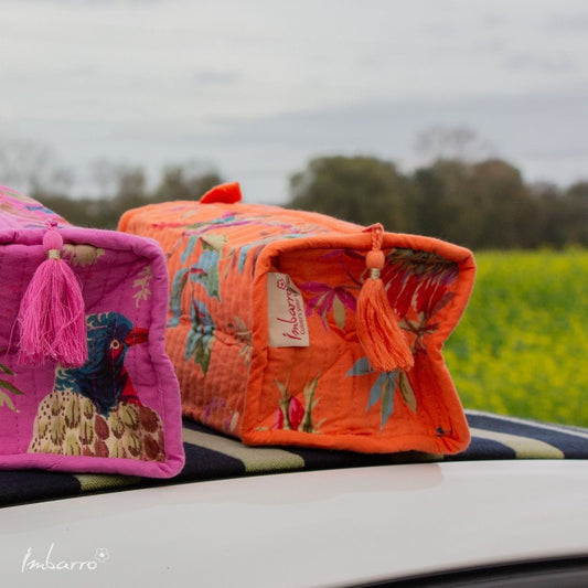 Pouch Quilted Paradise Mandarine 25x12cm