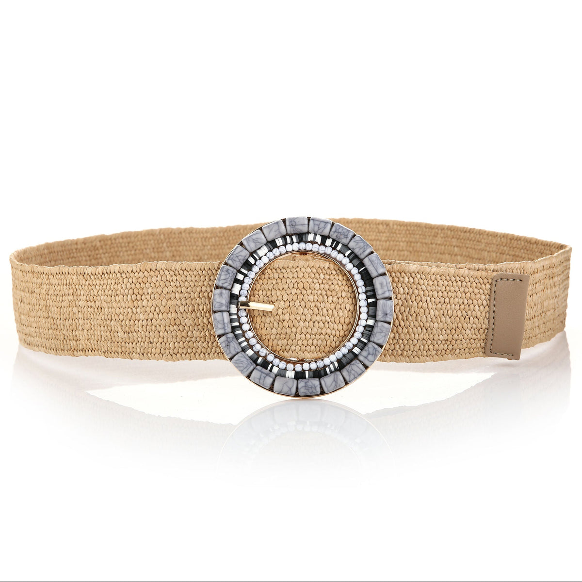 Riem Gesp Rond beige