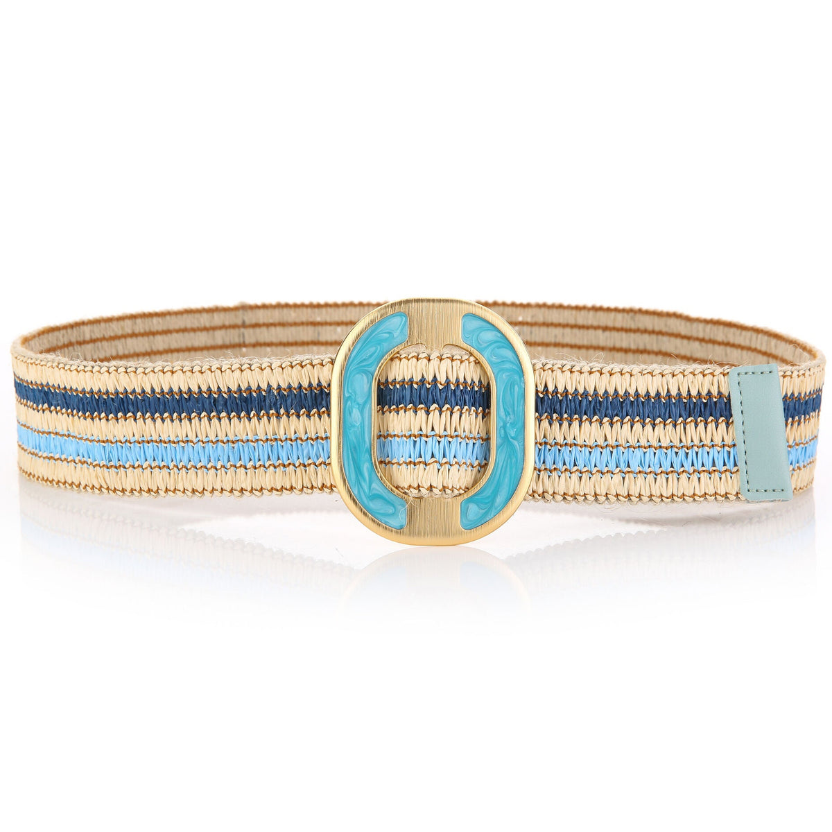 Riem Lux blauw beige 100cm