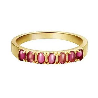 Ring Colored Row Koper rood size 17