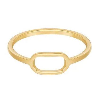 Ring Cut Out goud size 17