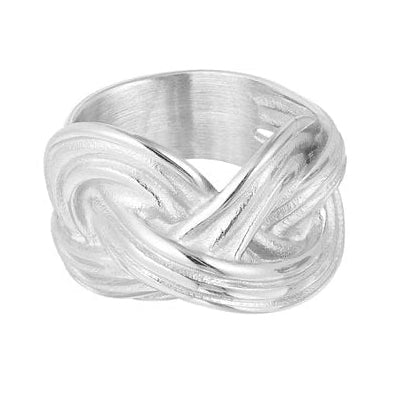 Ring Dubbele Knoop zilver