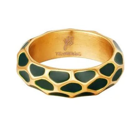 Ring Giraf Patroon groen size 16