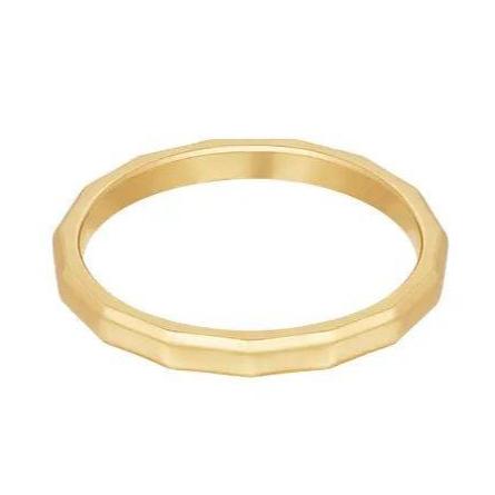 Ring Hoekig goud size 16