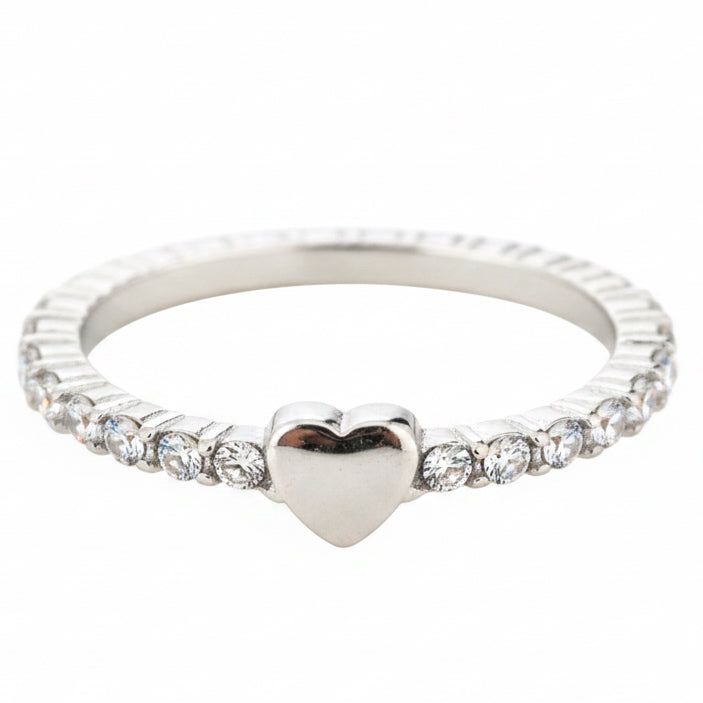 RingZirkoniametHartjezilver