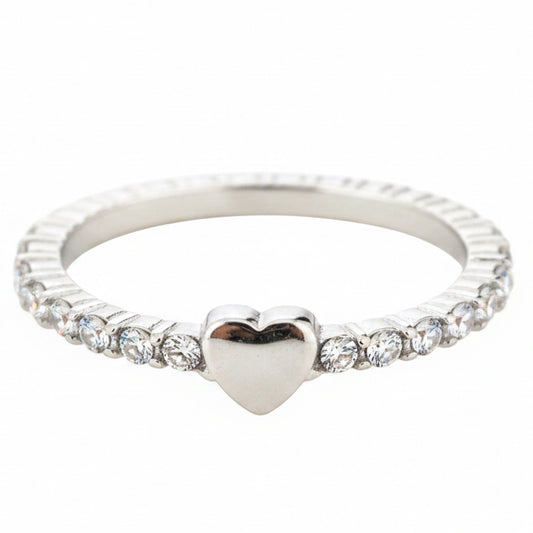 RingZirkoniametHartjezilver