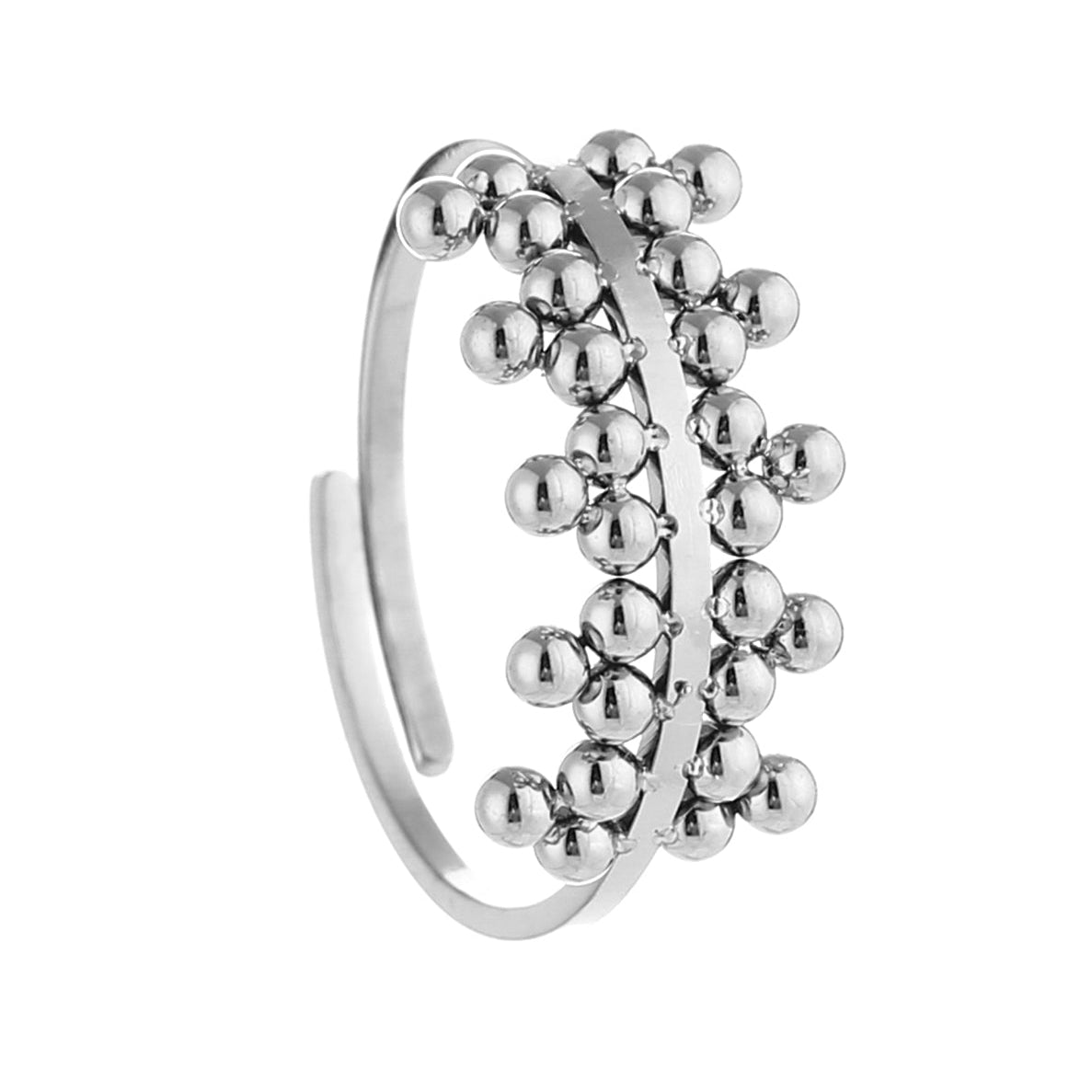 Ring Bali Crown zilver one-size staand