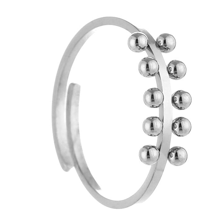 Ring Bali zilver staand