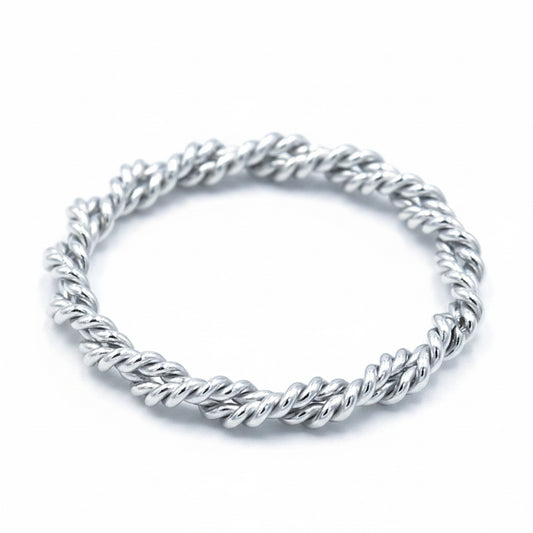 Ring Gedraaid Patroon zilver maat 17