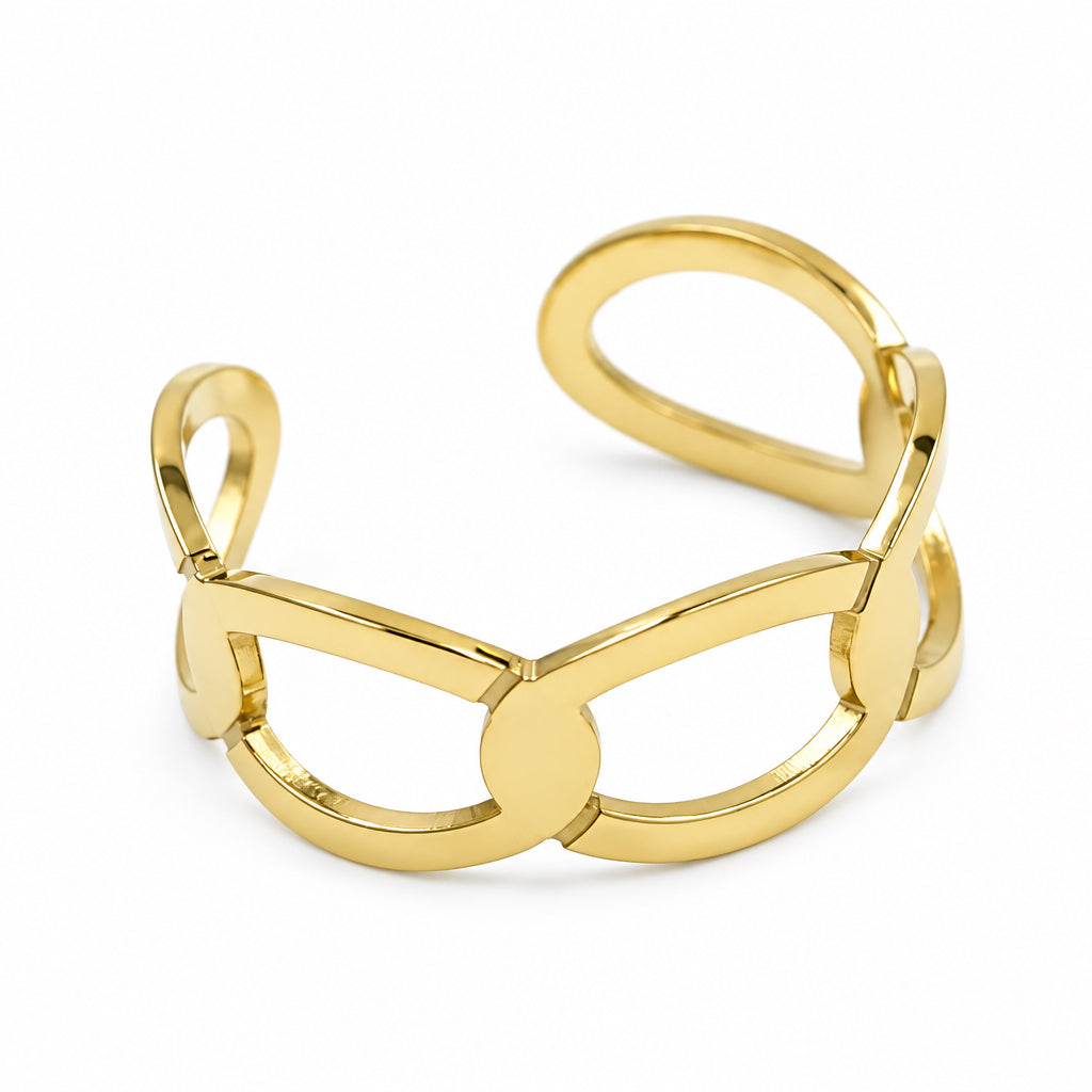 Ring Groffe Schakel goud one-size