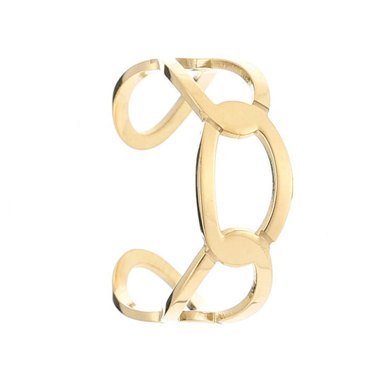 Ring Groffe Schakel goud one-size staand