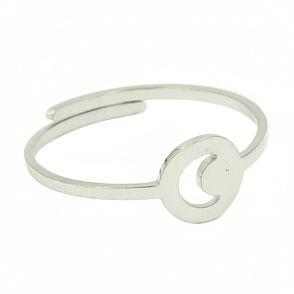 Ring Maan zilver one-size