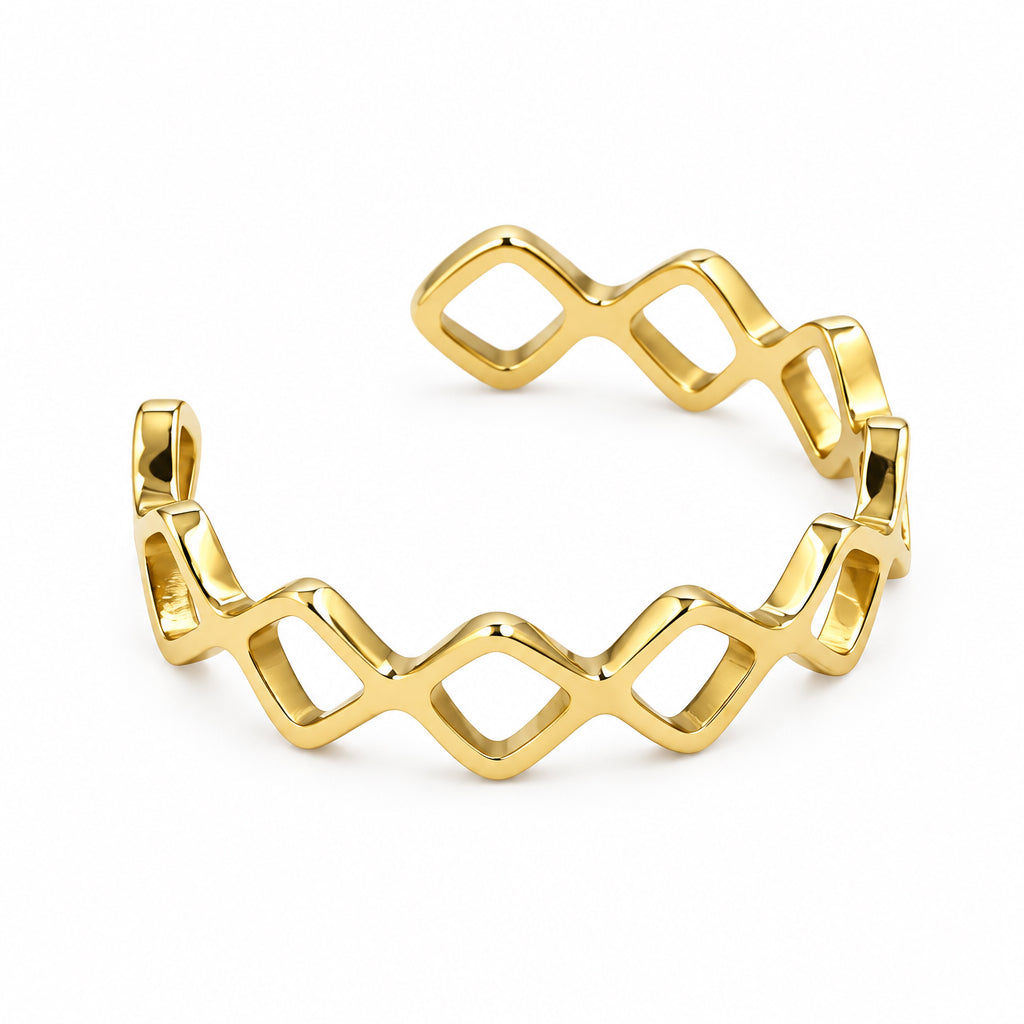 Ring Open Schakel goud one-size