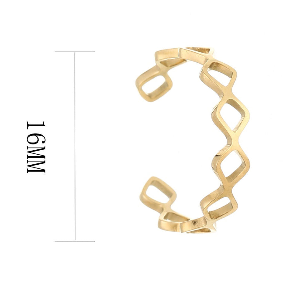 Ring Open Schakel goud one-size