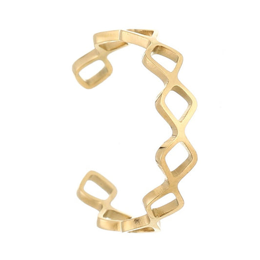 Ring Open Schakel goud one-size staand