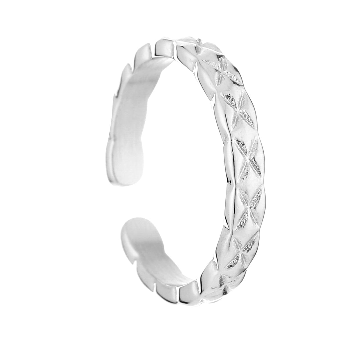 Ring Patroon zilver one-size staand