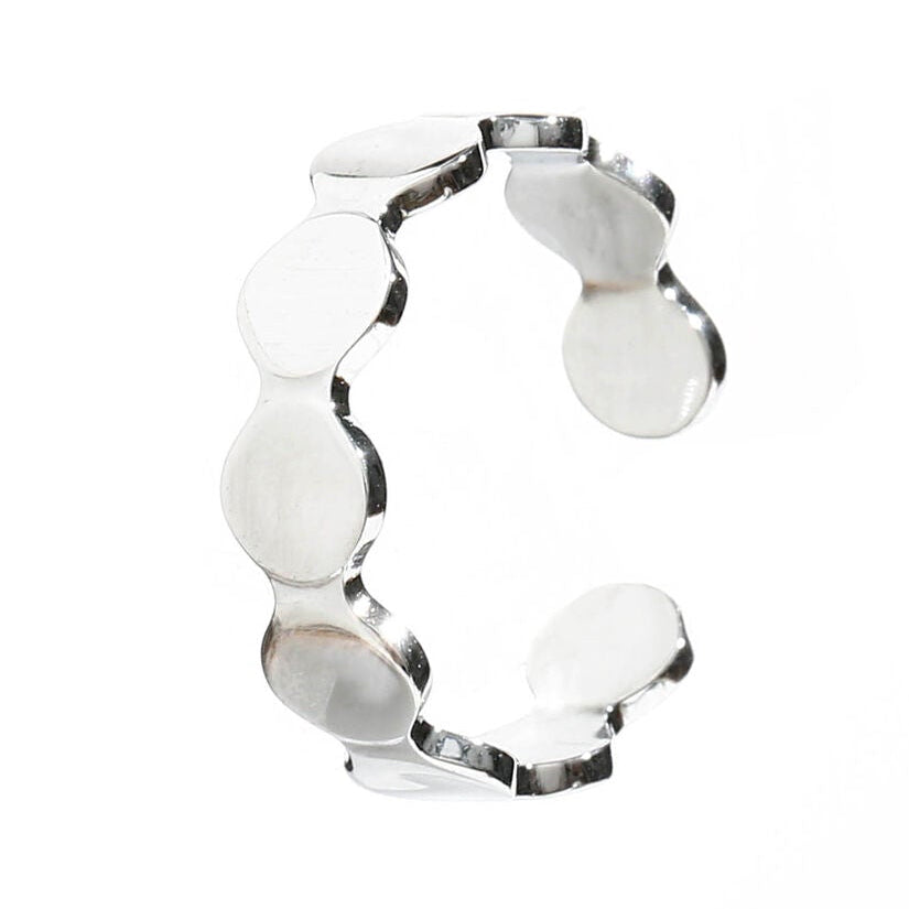 Ring Rond Motief zilver one-size