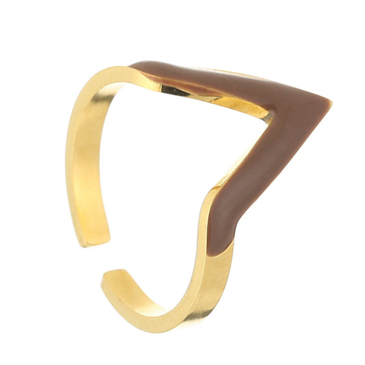 Ring V paars one-size staand