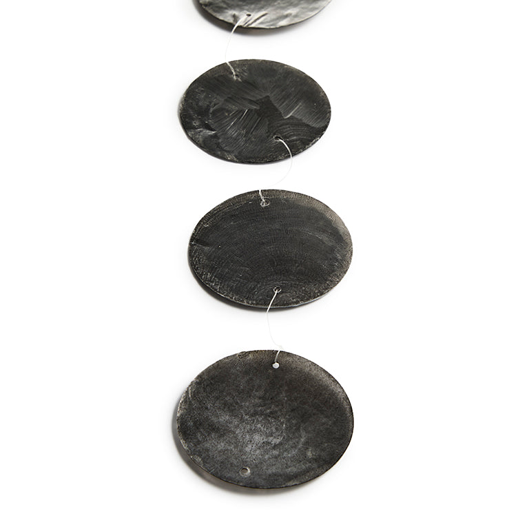 Schelpenslinger Capiz zwart 8x8x150cm