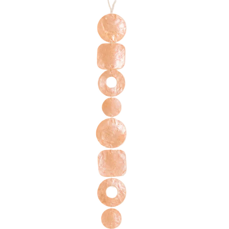 Schelpenslinger Capiz Freestyle peach 5x5x180cm