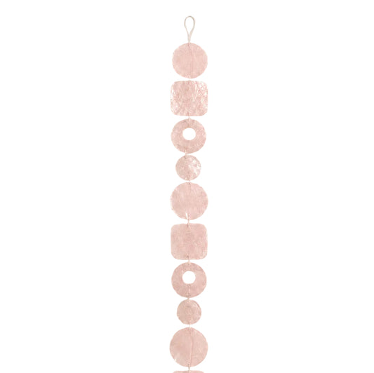 Schelpenslinger Capiz Freestyle roze 5x5x180cm