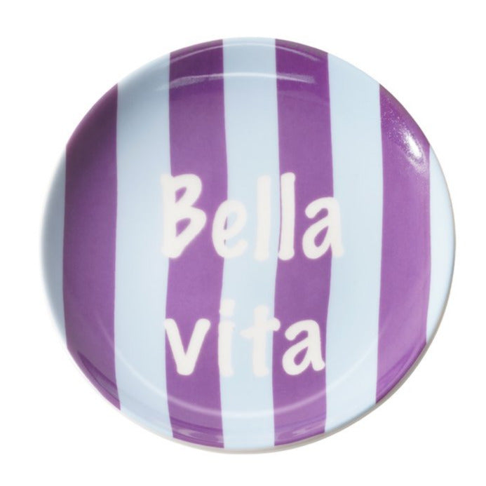 Sieradenschaaltje Bella Vita Rond paars blauw 12x12cm