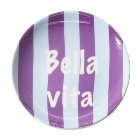 Sieradenschaaltje Bella Vita Rond paars blauw 12x12cm
