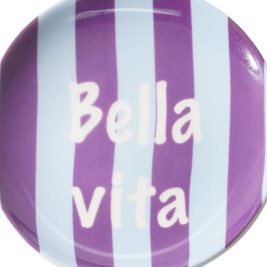 Sieradenschaaltje Bella Vita Rond paars blauw 12x12cm