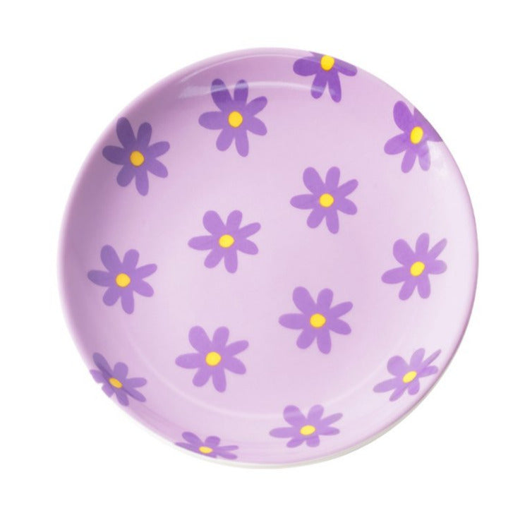Sieradenschaaltje Floral Fiesta Rond paars lila 12x12cm